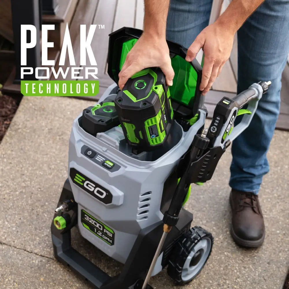 EGO POWER+ 3200 PSI Pressure Washer Kit (2* 6.0Ah Batteries & 320w