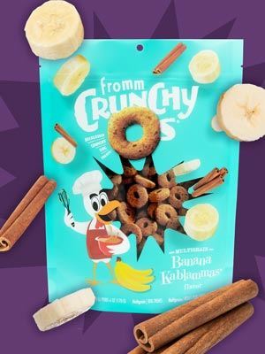Fromm Crunchy O's Banana Kablammas Flavor Dog Treats, 6oz bag