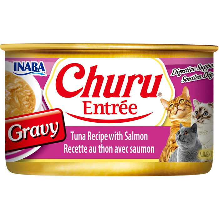 Inaba Churu Tuna w/ Salmon in Gravy Entree Canned Cat Food, 3oz