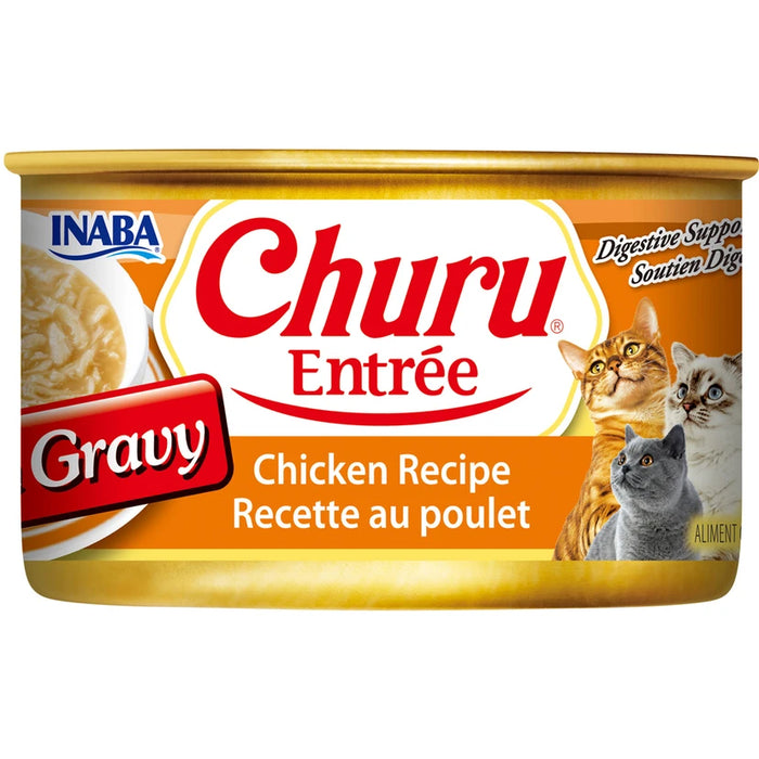 INABA Churu Gravy Entree Chicken Canned Cat Food, 3oz