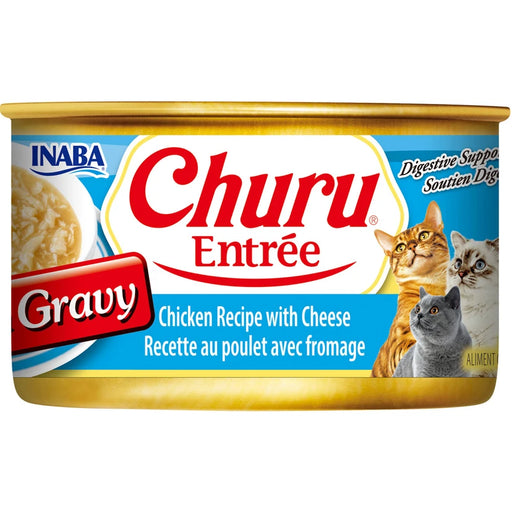 INABA Churu Gravy Entree Chicken & Cheese Canned Cat Food, 3oz