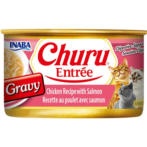 INABA Churu Gravy Entree Chicken with Salmon Canned Cat Food, 3oz