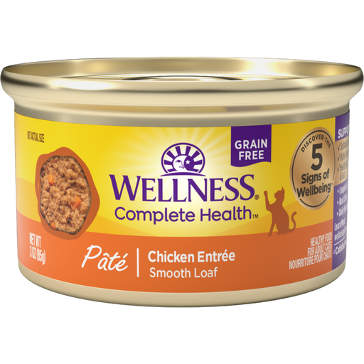 Wellness Complete Health Natural Grain Free Chicken Pate Wet Canned Cat Food