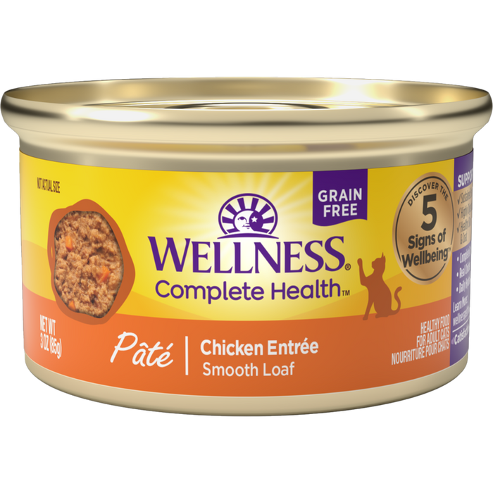 Wellness Complete Health Natural Grain Free Chicken Pate Wet Canned Cat Food