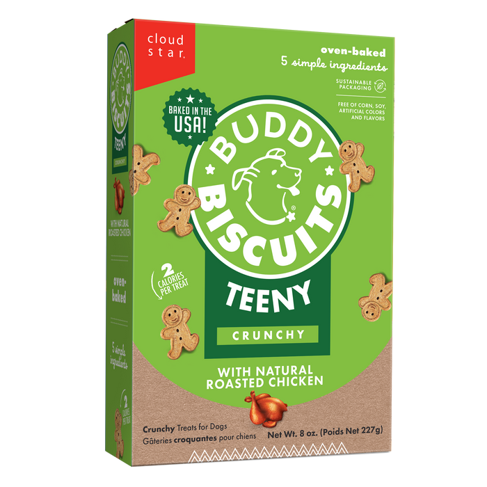 Cloud  Star Buddy Biscuits Oven Baked Teeny Crunchy Dog Treats, Roasted Chicken, 8oz