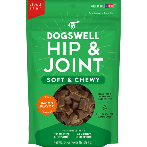 Dogswell Hip & Joint Soft & Chewy Treats, Bacon, 14oz