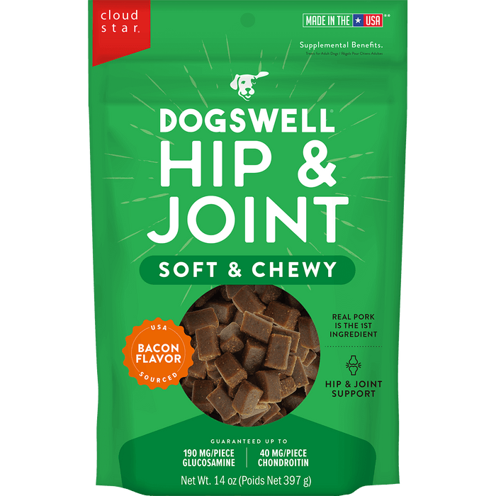 Dogswell Hip & Joint Soft & Chewy Treats, Bacon, 14oz