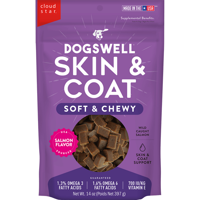 Dogswell Soft & Chewy Skin & Coat Salmon, 14oz