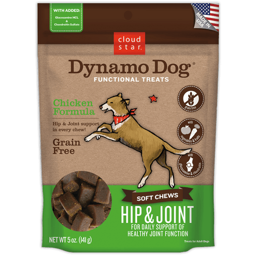Cloud Star Dynamo Dog Functional Soft Chews Hip & Joint Dog Treats, Chicken, 14oz