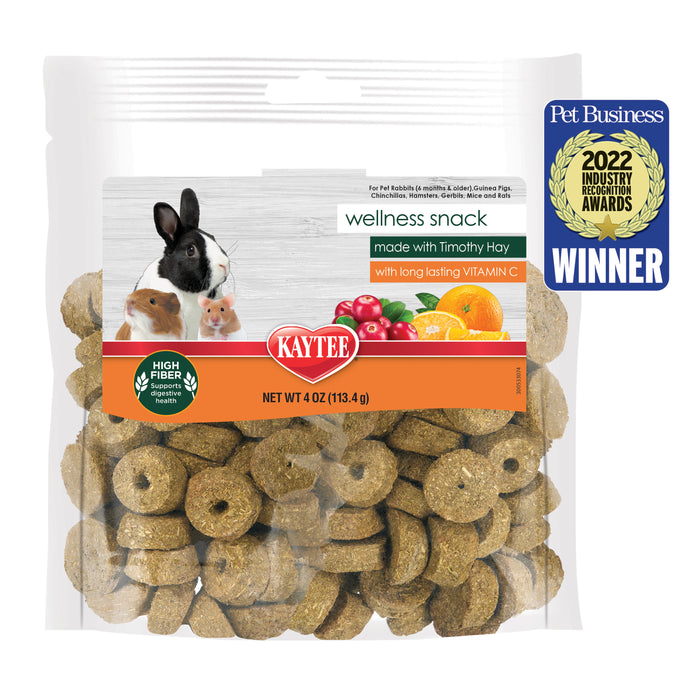 Kaytee Timothy Biscuits Baked Vitamin C Small Animal Treats, Cranberry & Orange, 4oz