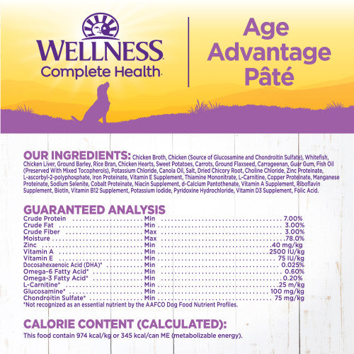 Wellness Complete Health Natural Senior Health Chicken and Sweet Potato Recipe Wet Canned Dog Food, 12.5oz