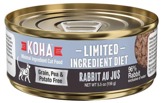 KOHA Limited Ingredient Diet Rabbit Au Jus Canned Cat Food, Multiple Sizes Available