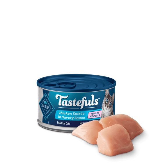 Blue Buffalo, BLUE Tastefuls™ Tender Morsels of Chicken in Savory Sauce Canned Cat Food, 3oz