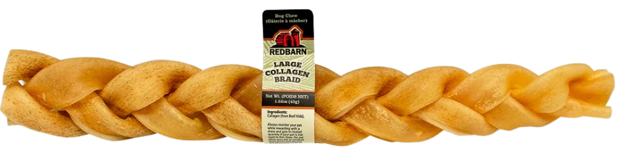 Redbarn 12" Collagen Braid Dog Treat