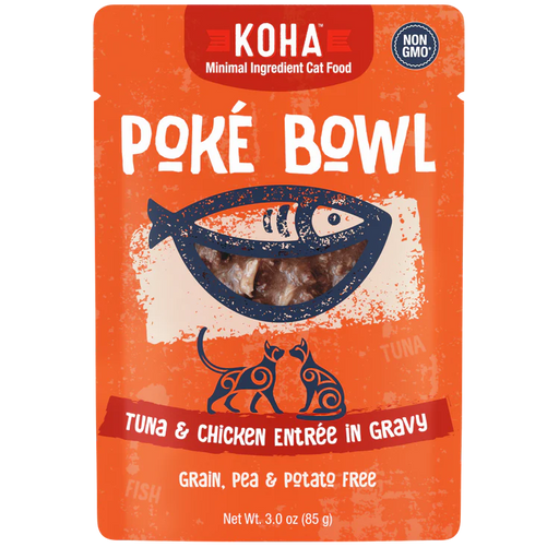 KOHA Poké Bowl Tuna & Chicken Entrée in Gravy for Cats 3oz Pouch