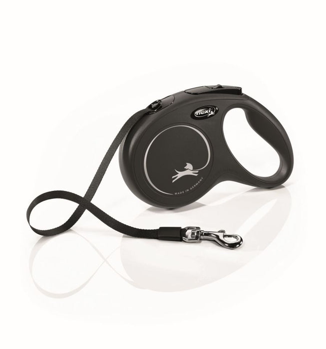 Flexi Classic Nylon Cord Dog Leash Black, 16 ft, Medium, Up To 55 lb