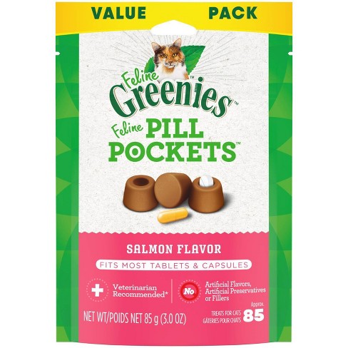 Greenies Feline Salmon Pill Pockets for Cats, 85ct