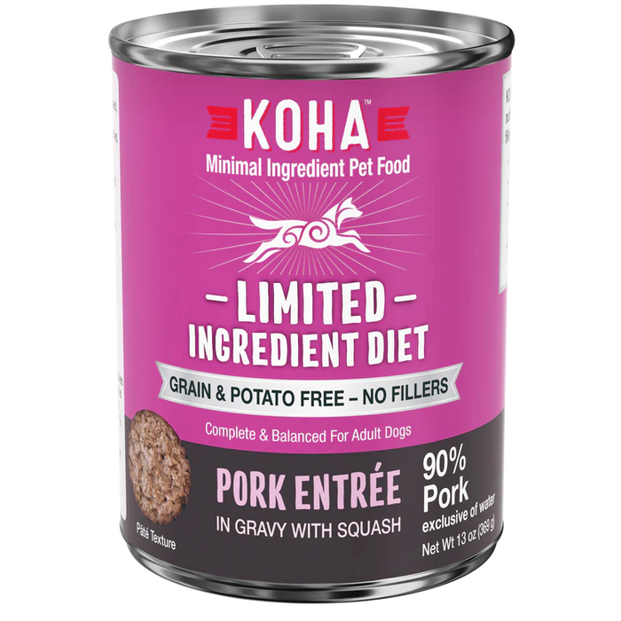 KOHA Limited Ingredient Diet Pork Entrée for Dogs 13oz Can