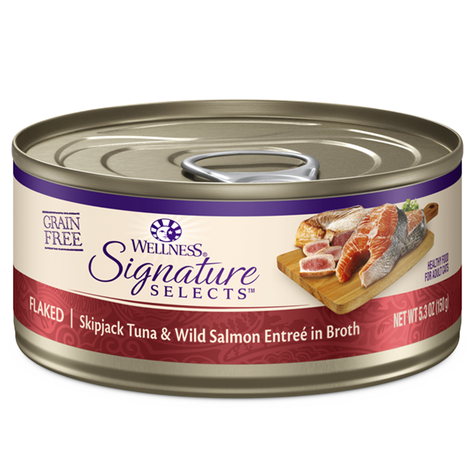 Wellness CORE® Signature Selects® Flaked Skipjack Tuna & Salmon Canned Cat Food, 2.8oz