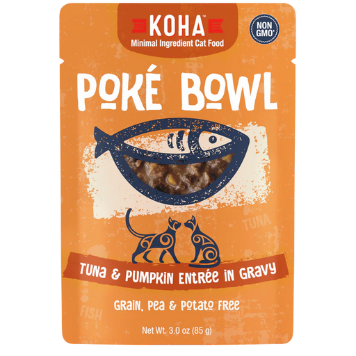 KOHA Poké Bowl Tuna & Pumpkin Entrée in Gravy for Cats 3oz Pouch