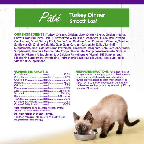 Wellness Complete Health Natural Grain Free Turkey Pate Wet Canned Cat Food