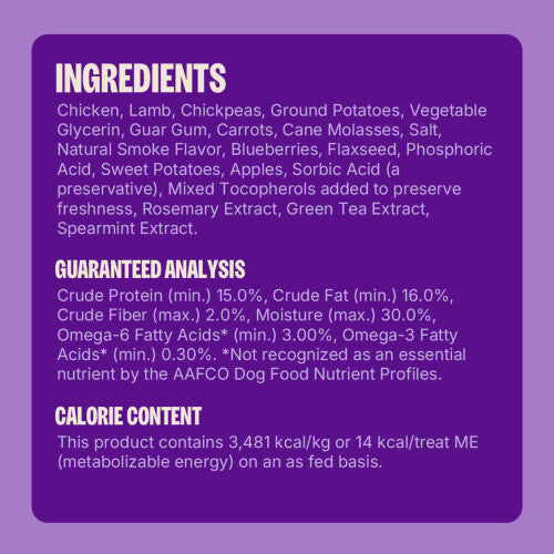 Wellness® Rewarding Life Soft & Chewy Healthy Dog Treats, Chicken & Lamb, 6oz