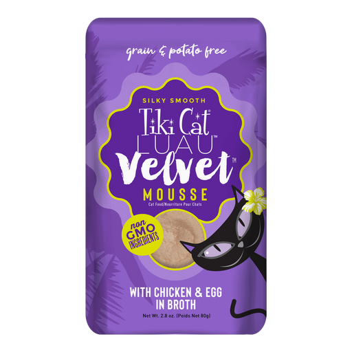 Tiki Cat® Velvet Mousse™ Chicken & Egg Cat Food Pouch, 2.8oz