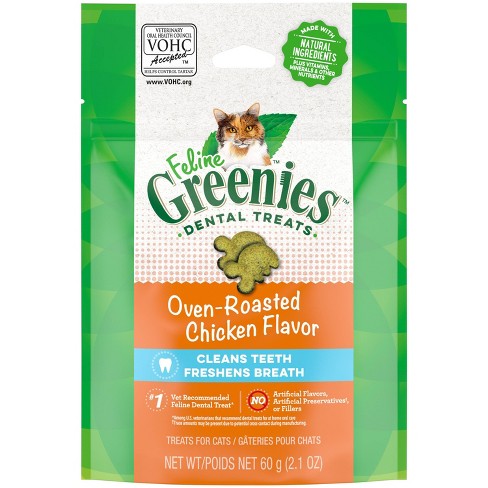 Greenies Feline Dental Oven Roasted Chicken Flavor Cat Treats