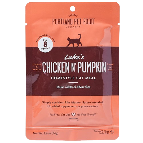 Portland Pet Food Luke's Chicken N' Pumpkin 2.6oz Cat Meal Pouch