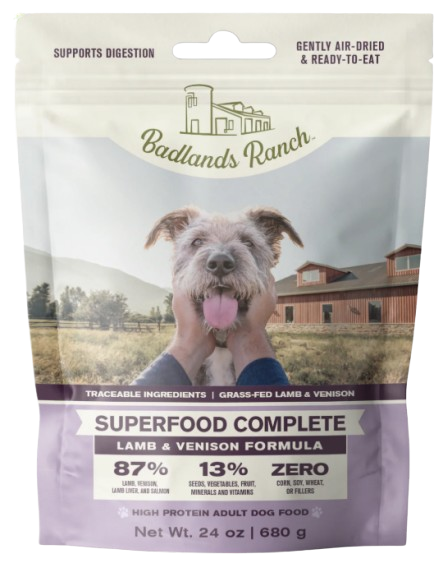 Badlands Ranch Air-Dried Superfood Complete Lamb & Venison Formula for Dogs