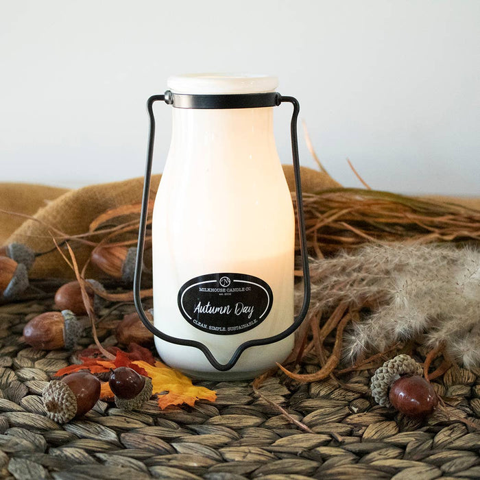 14 oz Milkbottle Candle: Autumn Day