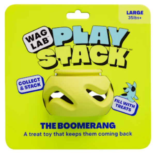 WAGLAB Play Stack Interactive Dog Toy The Boomerang