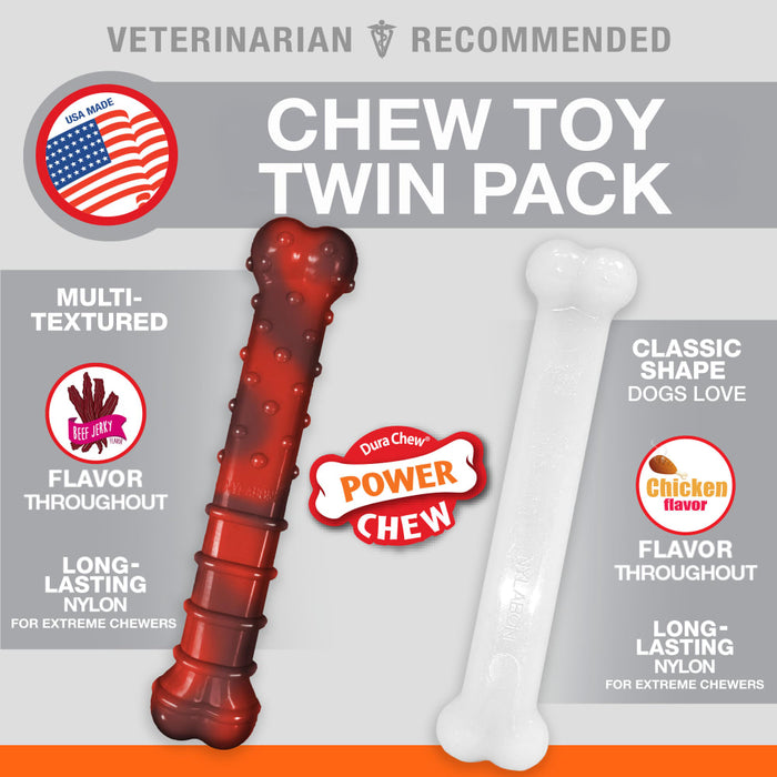 Nylabone Power Chew Original & Textured Bone Chew Dog Toy