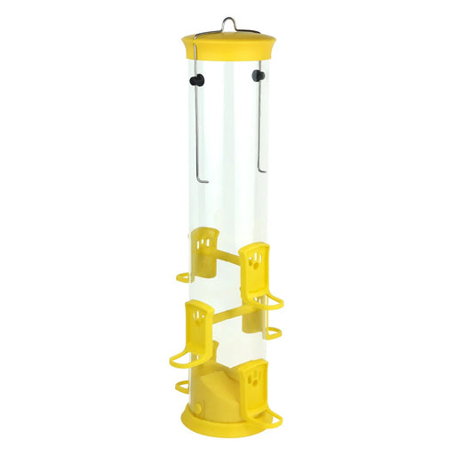 Large Plastic Thistle Tube Wild Bird Feeder, 2.1 qt capacity