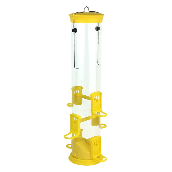 Large Plastic Thistle Tube Wild Bird Feeder, 2.1 qt capacity