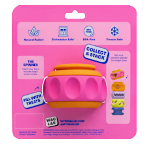 WAGLAB Play Stack Interactive Dog Toy The Spinner