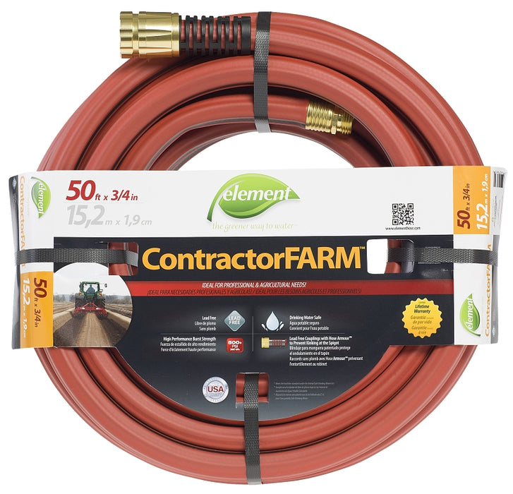 SWAN Element Contractor/ Farm Hose with Brass Coupling, 50 ft L
