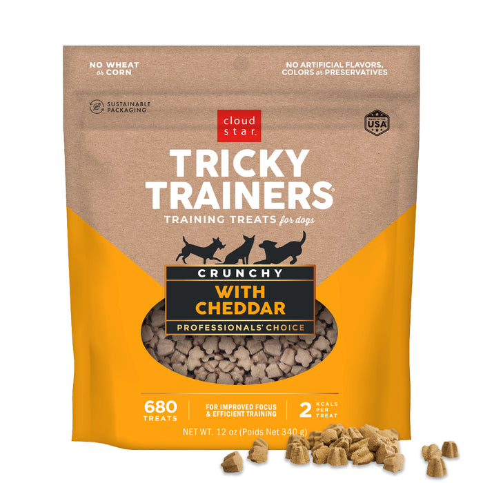 Cloud Star Tricky Trainers Crunchy with Cheddar Dog Treats, 8oz