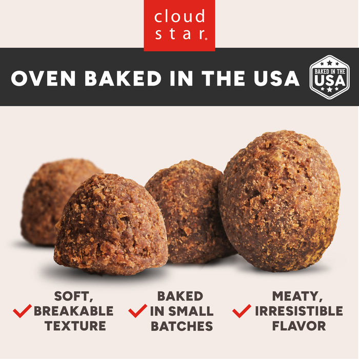 Cloud Star Wag More Bark Less Grain Free Meatball Bites, Italian Beef Recipe Dog Treats, 14oz
