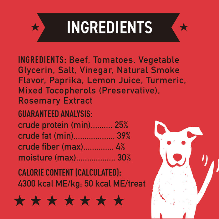 Cloud Star Wag More Bark Less Grain Free Texas Style BBQ Jerky, Beed Recipe Dog Treats, 10oz