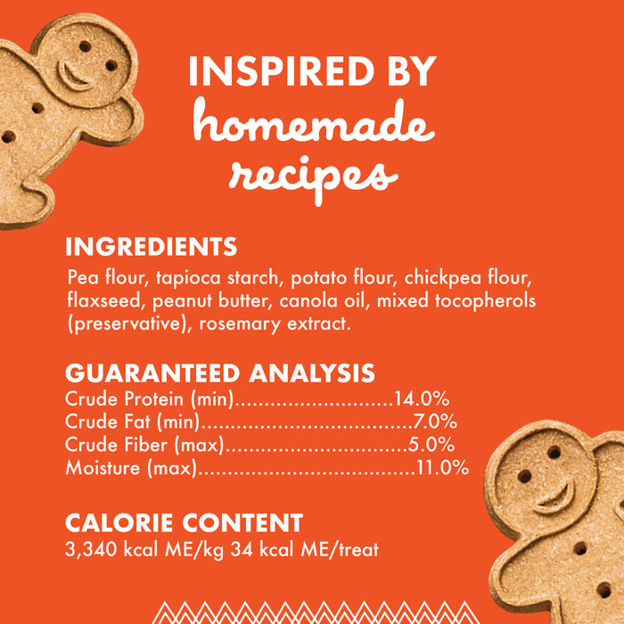Cloud Star Buddy Biscuits Grain Free Oven Baked Dog Treats, Peanut Butter, 14oz
