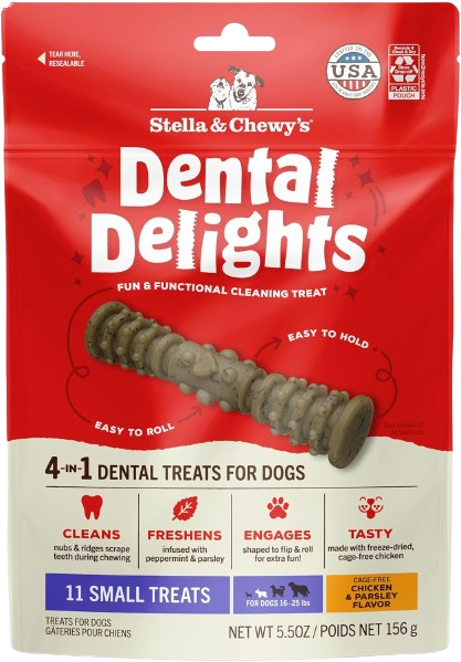 Stella & Chewy's Dental Delights Small Dog Dental Treats, 11 pack