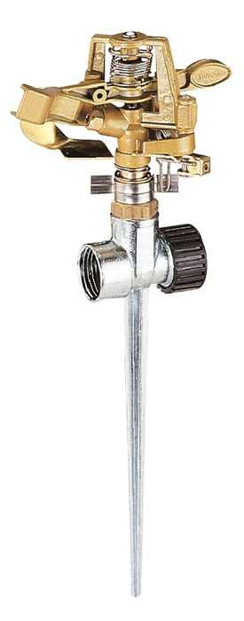 Landscapers Select Sprinkler with Spike, Female, Round, Zinc