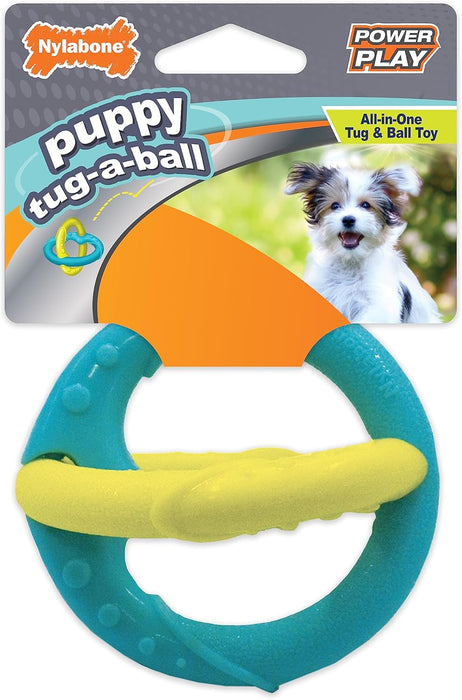 Nylabone Power Play Puppy Tug-a-Ball Dog Toy