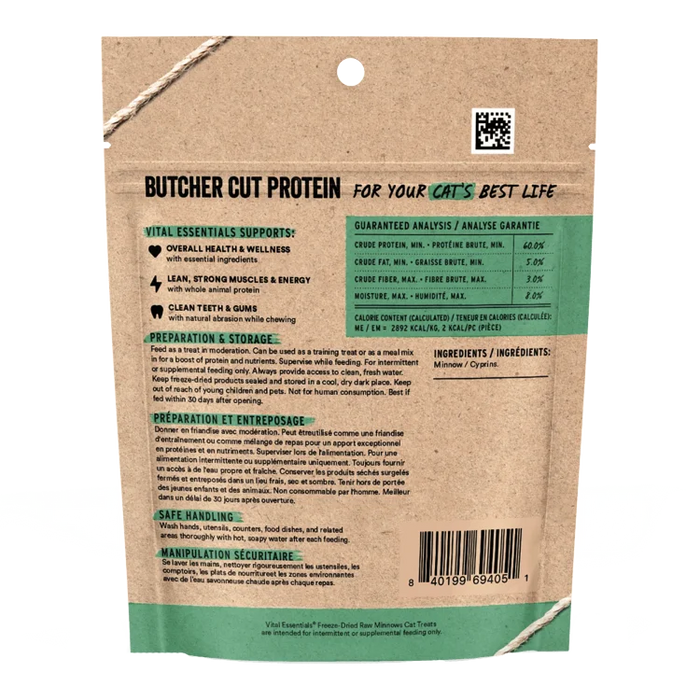 Vital Essentials Freeze-Dried Raw Single Protein Minnows Cat Treats, .5oz