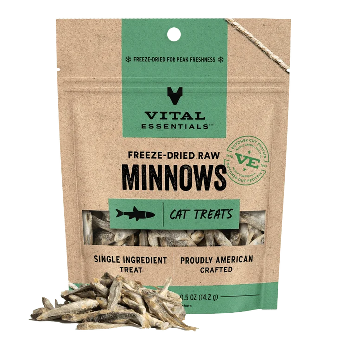 Vital Essentials Freeze-Dried Raw Single Protein Minnows Cat Treats, .5oz