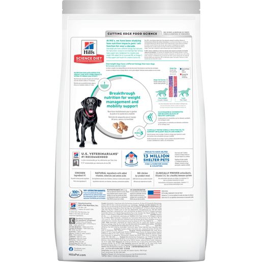 Adult Perfect Weight & Joint Support Large Breed Dog Food, Chicken Recipe, Dry, 25 lb bag