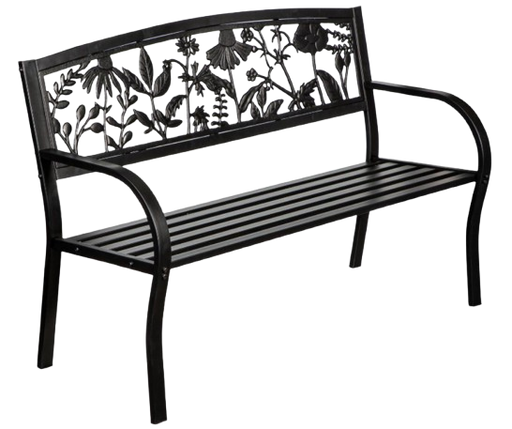 Wildflower Cast Iron Garden Bench