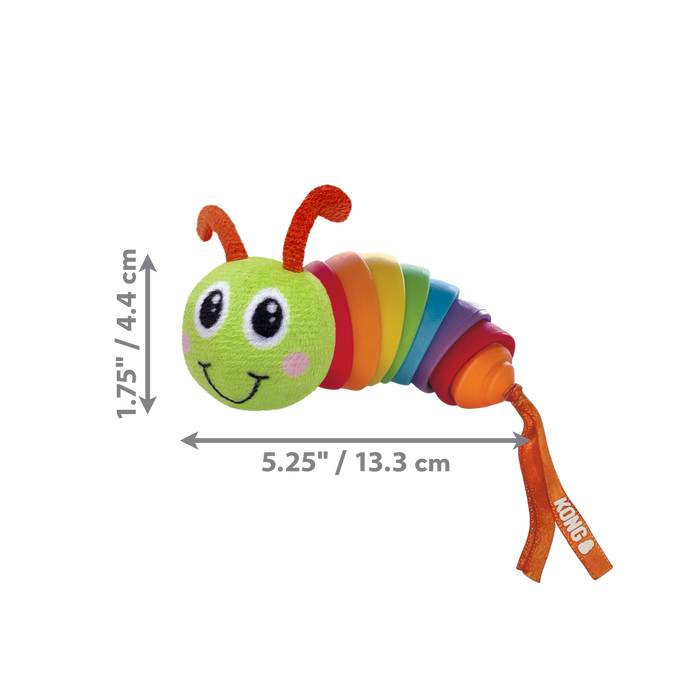 KONG Bat-a-Bout Clackz Caterpillar Cat Toy
