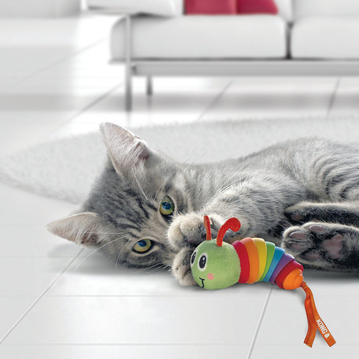 KONG Bat-a-Bout Clackz Caterpillar Cat Toy